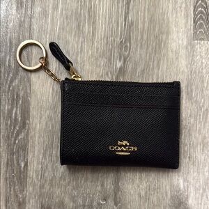 Coach Black Leather Card Holder